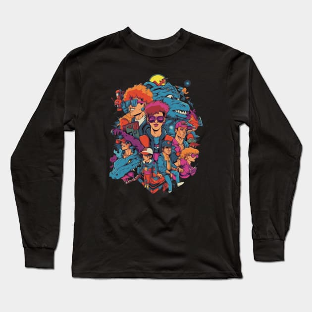 80s Cartoons Long Sleeve T-Shirt by Pixy Official